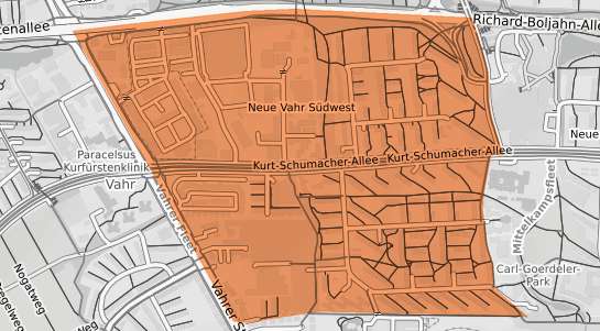 Mietspiegelkarte Bremen Neue Vahr Südwest
